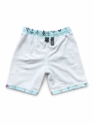 Saints Studio Mesh Shorts – Light Blue Cross Print thumbnail 4