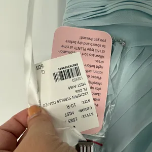 After Six Strapless Pleated Surplice Chiffon Maxi Dress With A-Line Skirt thumbnail 8