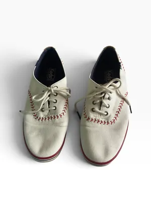 Keds Champion Pennant Baseball Stitch Canvas Sneakers - Off-White thumbnail 2