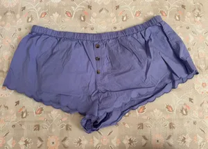 Anthropologie Purple Cotton Elastic Waist Skirt Periwinkle Womens Size M‎ thumbnail 1