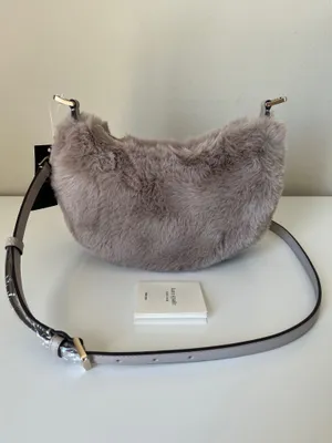Kate Spade Nova Faux Fur Small Crescent Shoulder Bag thumbnail 3