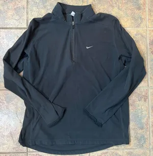 | fleece quarter zip | black nike sweatshirt | large quarter zip thumbnail 1