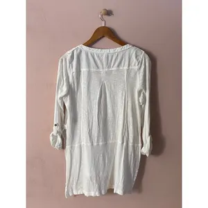 We the Free White 100% Cotton 3/4 Sleeve Top Size XS thumbnail 9