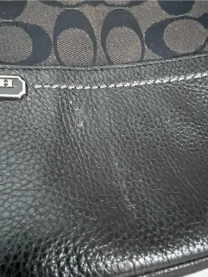 Coach Signature Hobo Bag in Black/Brown signature print canvas monogram pattern thumbnail 15