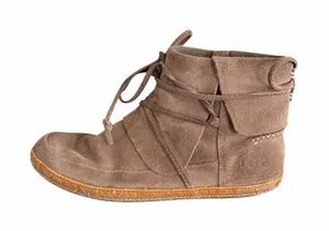UGG Reid Women's Moccasin Style Lace Up Brown Boots thumbnail 1