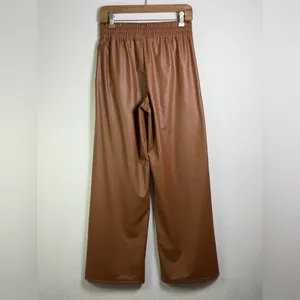 OFFLINE by Aerie Women’s Faux Leather Wide Leg Pull-On Pants Tan Brown Sz S NWT thumbnail 7