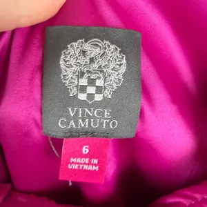 Vince Camuto One Shoulder Bow Pink Sheath Dress Size 6 Cocktail Wedding Evening thumbnail 9