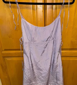 Lilac satin mini dress with adjustable straps #party #eveningwear #superdown #re thumbnail 1