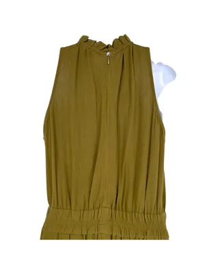 Chelsea28 Olive Green Sleeveless Halter Neck Jumpsuit Size Small Minimalist Boho thumbnail 6
