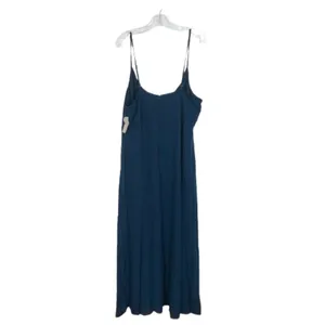NWT Birdy Grey Womens Plus Size 2X Blue Grace Chiffon Maxi Dress with Slit NEW thumbnail 3