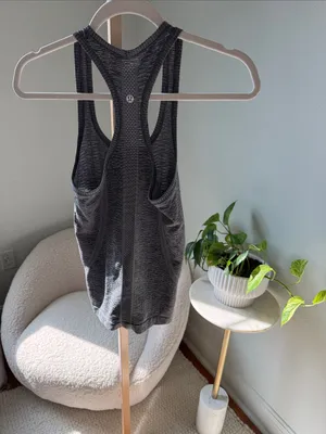 lululemon athletica Charcoal Gray Racerback Tank thumbnail 3