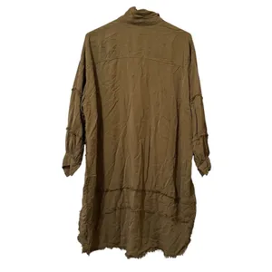 Before You Women Button Down Tunic Top Dress Size XS Raw Hem Rayon/Tencel Boho thumbnail 2