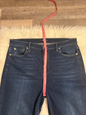7 For All Mankind Cropped Alexa high rise straight relaxed stretch jeans 32 thumbnail 7