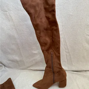 Steve Madden Women's Over the Knee Nifty Boots Brown Faux Suede Size 7M thumbnail 3