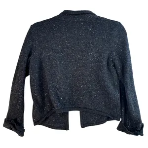 Kimchi Blue‎ Urban Outfitters Confetti Knit Cropped Cardigan Blazer Gray Tweed L thumbnail 2