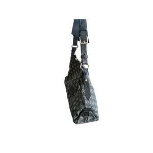 Dooney & Bourke Canvas Leather Hobo Shoulder Bag Vintage Y2K Monogram thumbnail 7