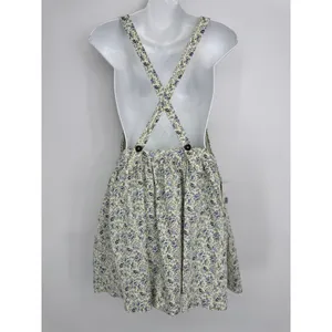 Free People Petunia Mini Dress Small Blue Floral Smocked Boho Cottagecore‎ thumbnail 10