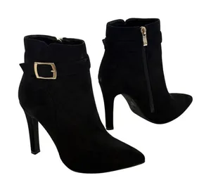 Idifu Dana Ankle Bootie Sz 6.5 Faux Suede Buckle Sillito Whimsigoth Mob Wife thumbnail 1