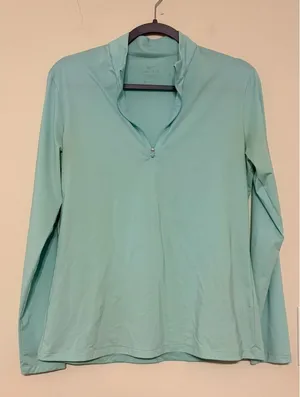 Nike Womens Dri-FIT UV Victory Long Sleeve Golf Top Mint Green Size Medium thumbnail 1