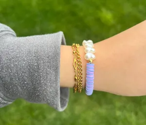 Purple Handmade Pearl Bracelet thumbnail 1