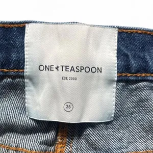One Teaspoon Junkyard Low Waist Jean Skirt Sz 26 Distressed Low Rise Mini Denim thumbnail 7