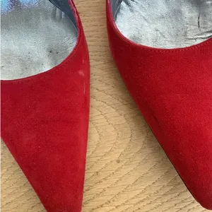 Christian Lacroix - Pointed Toe Stiletto Pumps in Red thumbnail 5
