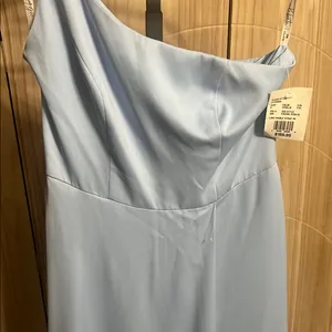Celebrate Blue Ruched One-Shoulder Gown for Weddings thumbnail 5