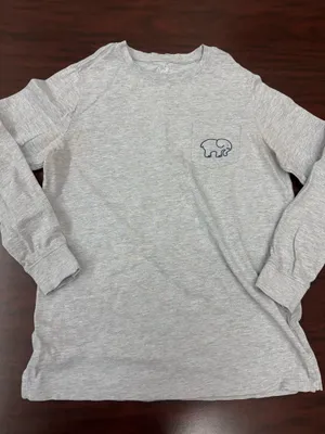 Vineyard Vines Grey Long Sleeve Book Graphic Pocket Tee Size Medium thumbnail 1