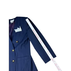Vintage 80s Worthington Petite Navy Blue Blazer Double Breasted 6P Power Suit thumbnail 4