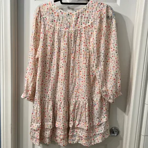 Maeve by Anthropologie Printed Button-Down Tiered Dress Size Large thumbnail 3