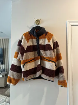 FREE PEOPLE Movement Hit The Slopes Printed Fleece Jacket in Multi Size Medium thumbnail 3