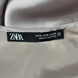 Zara Champagne Satin Maxi Dress thumbnail 4