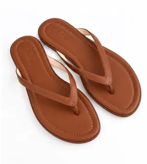 J. CREW Menorca Padded Leather Thong Sandals Brown Size 9 thumbnail 1