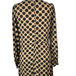 Rachel Pally Polka Dot Puff Sleeve Midi Dress Tan Black‎ Size Medium thumbnail 7