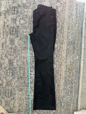 Banana Republic Low-Rise Bootcut Pants Size 29/8 Black Coated Denim Jeans thumbnail 5