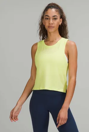 Lululemon Train to Be Tank Top Ripple Wave Electric Lemon thumbnail 1