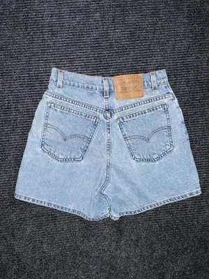 Vintage 90s Levi’s 912 White Tab Denim Shorts 6 P / 25 Light Wash USA Made Jorts thumbnail 2