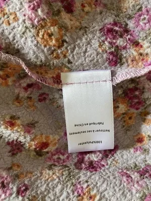 ASTR the Label Puff Sleeve V-Neck Back Cutout Midi Dress, purple peach floral XL thumbnail 8
