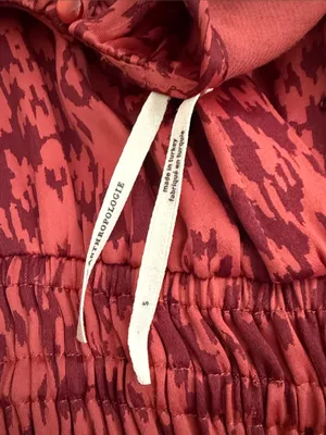 Anthropologie somerset jumpsuit satin feel smock waist rust fall size Small thumbnail 2