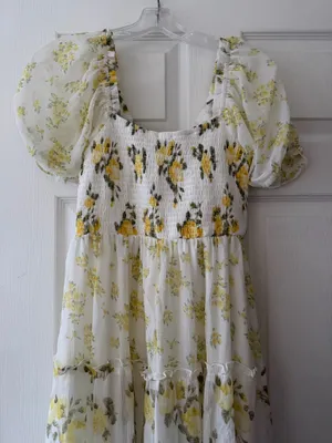 Yellow Flower Sundress Size L thumbnail 5