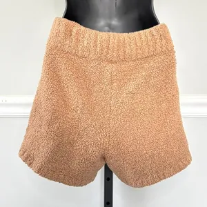 SKIMS Cozy Knit Boucle Shorts Sz S/M Camel‎ Brown Soft Stretch Loungewear thumbnail 2