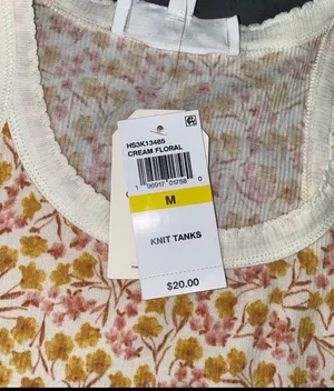 NEW Tank Top Yellow Size M thumbnail 4