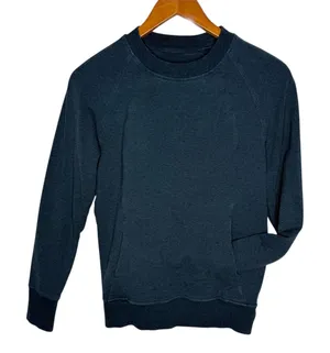 Lululemon‎ Scuba Crewneck Sweatshirt Heathered Pullover Size 4 W3CB2S Teal thumbnail 1