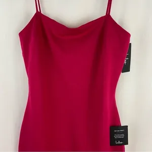 Lulu’s Mini Slip Dress Hot Pink Spaghetti Strap Barbie Glam Party Clubbing NEW thumbnail 4