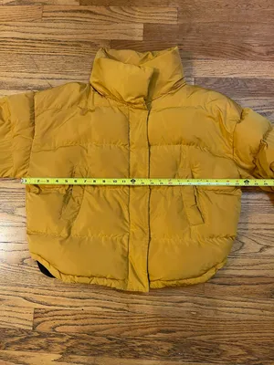 Kendall & Kylie Mustard Yellow Puffer Jacket thumbnail 7