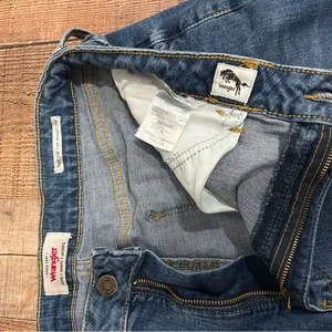 Wrangler High Rise True Straight Crop Jeans Sz 16 Distressed Stretch Denim Plus thumbnail 5
