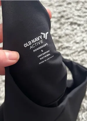 Old navy black athletic high neck tank size small thumbnail 3