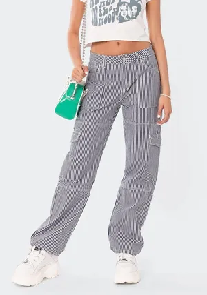 Edikted Striped Pants thumbnail 1