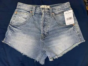 Free People Cutoff Denim Shorts thumbnail 1