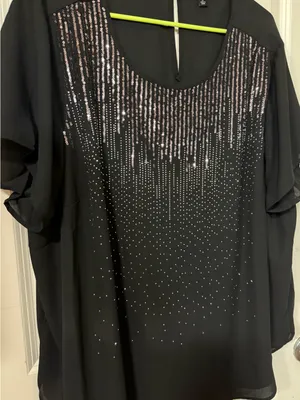 torrid Black Scoop Neck Sequin Tunic with Rose-Gold Accents thumbnail 5